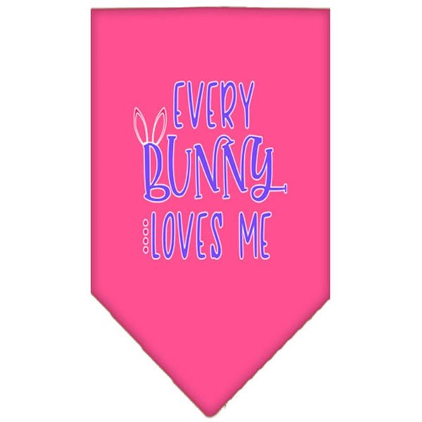 Mirage Pet Products Every Bunny Loves Me Screen Print BandanaBright Pink Small 66-188 SMBPK